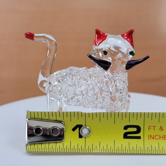 Miniature Cat Kitty Handblown Glass Lampwork Animal Figurine - Picture 6 of 9
